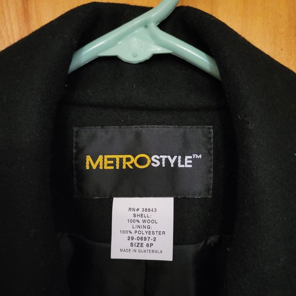 100% Wool Winter Coat | Like New | Petite Size 6 | Black | MetroStyle - Picture 13 of 13